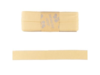 Jersey Viskose Schrägband/Einfassband gefalzt 20 mm x 3 m Coupon - uni saharagelb