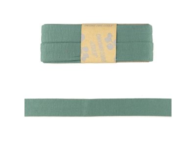 Jersey Viskose Schrägband/Einfassband gefalzt 20 mm x 3 m Coupon - uni kieferngrün