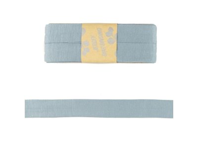 Jersey Viskose Schrägband/Einfassband gefalzt 20 mm x 3 m Coupon - uni blassblau