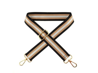 DIY Taschengurt-Schulterriemen 40 mm verstellbar - Glitzerstreifen - schwarz