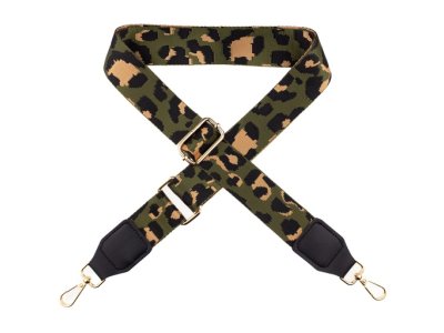 DIY Taschengurt-Schulterriemen 40 mm verstellbar - Animalprint - olive