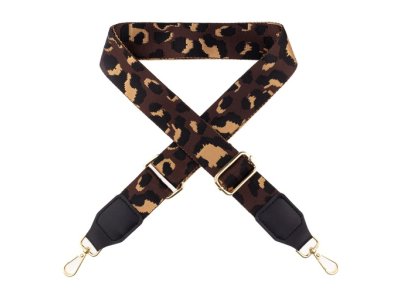 DIY Taschengurt-Schulterriemen 40 mm verstellbar - Animalprint - braun