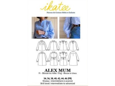 Französische Papier-Schnittmuster Ikatee - Bluse / Kleid ALEX Mum - Damen
