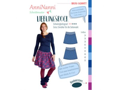 Papierschnittmuster Blaubeerstern AnniNanni LIEBLINGSROCK - Damen