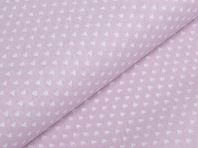 Französische Webware Baumwolle - kleine Herzen - rosa