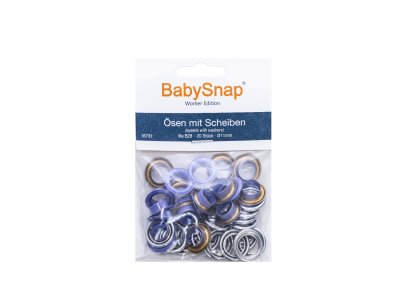 Baby Snap Ösen mit Scheiben - 20 Stück/11mm - flieder