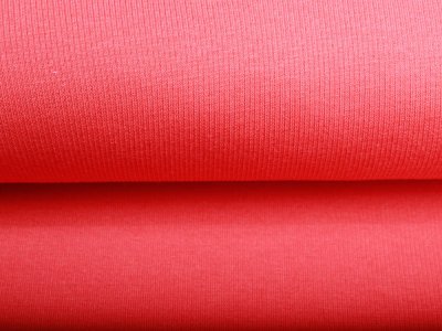 Feinripp Jersey Sanetta - uni tomatenrot
