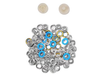BabySnap Jersey Druckknöpfe - 20 Stück/10 mm - türkis