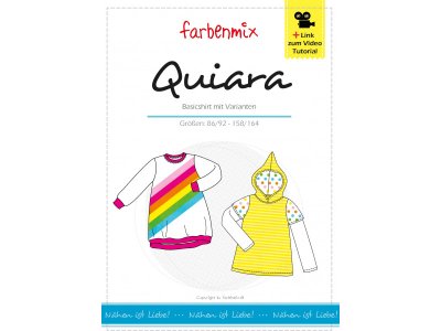 Papierschnittmuster Farbenmix QUIARA Kinder-Shirt 