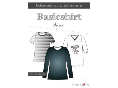 Papier-Schnittmuster Fadenkäfer Basicshirt Herren