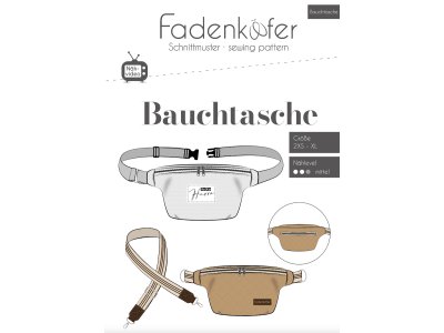 Papier-Schnittmuster Fadenkäfer - Bauchtasche 