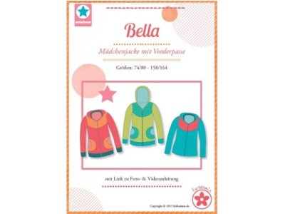 Schnittmuster  Bella Mädchenjacke mit Vorderpasse