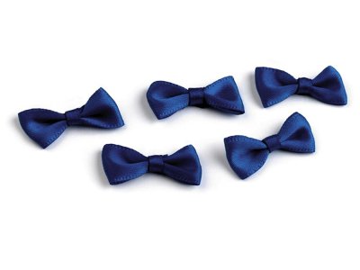 5 Minischleifen ca. 2,5 x 1 cm - dunkelblau