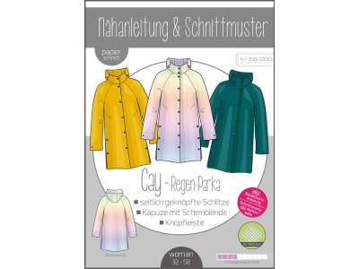 Papierschnittmuster ki-ba-doo CAY - Regen-Parka - Damen
