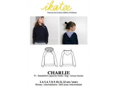 Französische Papier-Schnittmuster Ikatee - Sweatshirt CHARLIE - Kinder