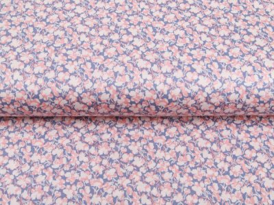 Single Jersey - Blumen-Muster - indigoblau