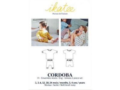 Französische Papier-Schnittmuster Ikatee - Jogging- oder Pyjama-Set CORDOBA - Kleinkinder