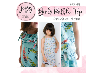 Papier-Schnittmuster Jessy Sewing - Oberteil "Girls Ruffle Top" - Kinder