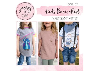 Papier-Schnittmuster Jessy Sewing - Oberteil "Kids Basicshirt" - Kinder