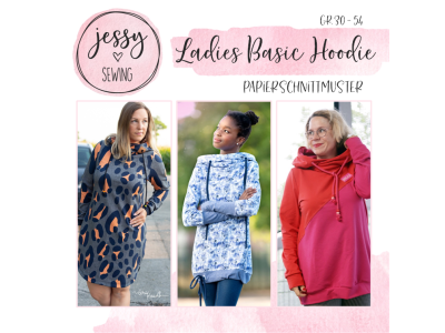 Papier-Schnittmuster Jessy Sewing - Hoodie "Ladies Basic Hoodie" - Damen