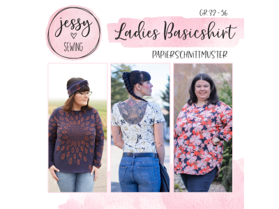 Papier-Schnittmuster Jessy Sewing - Oberteil "Ladies Basicshirt" - Damen
