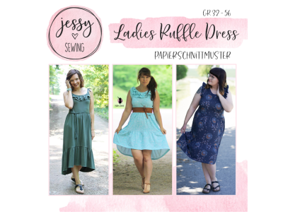 Papier-Schnittmuster Jessy Sewing - Kleid "Ladies Ruffle Dress" - Damen