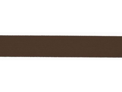 Elastisches Einfassband/Falzgummi - 20 mm glänzend - braun