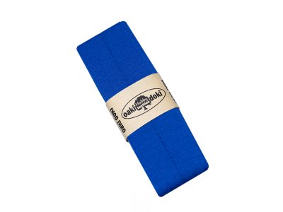 Jersey Schrägband Oaki doki gefalzt 20 mm x 3 m  - dunkles blau