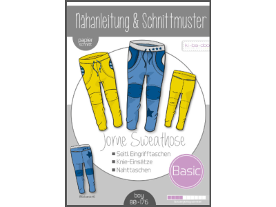 Papierschnittmuster ki-ba-doo Jorne Sweathose Jungen