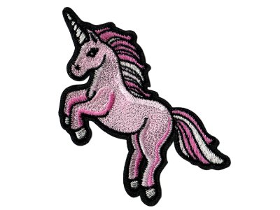 Applikation zum Aufbügeln ca. 8,5 cm x 12 cm - Einhorn - rosa