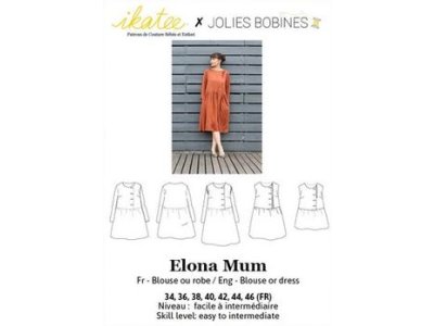 Französische Papier-Schnittmuster Ikatee - Bluse / Kleid ELONA Mum - Damen