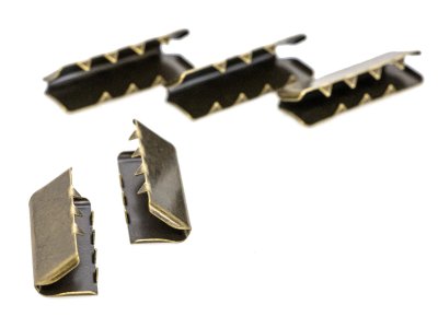 Endstücke Metall - 25 mm -  5 Stück - altgold