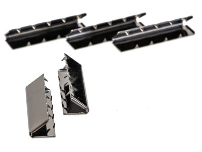 Endstücke Metall - 40 mm -  5 Stück - anthrazit