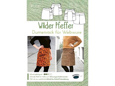 Papierschnittmuster Blaubeerstern Firlefanz - Wilder Pfeffer Damenrock für Webware - Damen