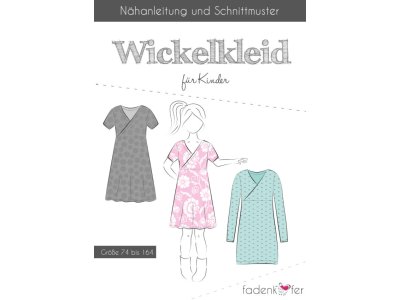 Papier-Schnittmuster Fadenkäfer - Wickelkleid - Mädchen