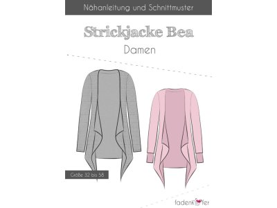 Papier-Schnittmuster Fadenkäfer - Strickjacke Bea - Damen