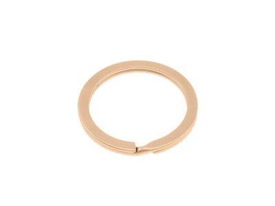 Schlüsselring Flach Metall - 2 Stück ca. 25 mm - roségold