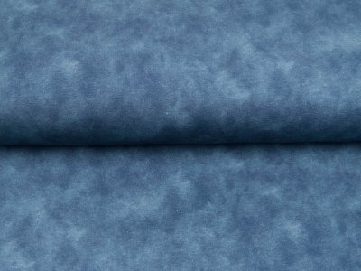 Leicht angerauter Sweat Digitaldruck by Poppy - Jeansoptik - jeansblau