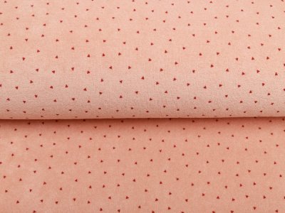 Elastischer Frottee Toweling by Poppy - mini Dreiecke - altrosa