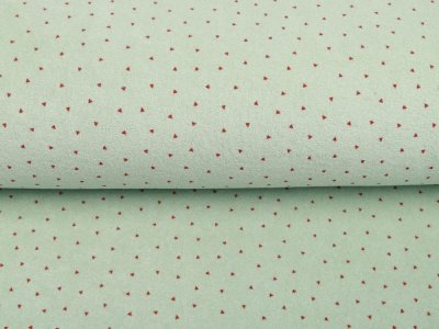 Elastischer Frottee Toweling by Poppy - mini Dreiecke - mint
