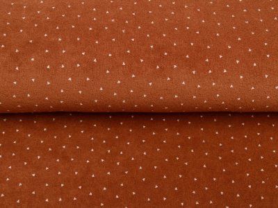 Elastischer Frottee Toweling by Poppy - mini Dreiecke - braun