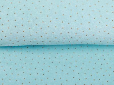 Elastischer Frottee Toweling by Poppy - mini Dreiecke - helles blau