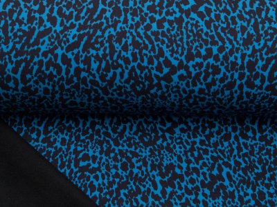 Jackenstoff Softshell Digitaldruck by Poppy - Animalprint - jeansblau