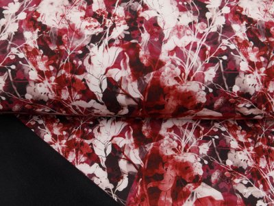 Jackenstoff Softshell Digitaldruck by Poppy - magische Blumen - beere