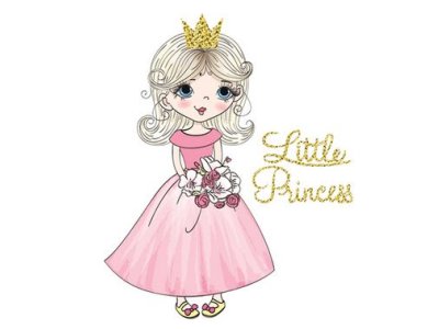 Transfer-Applikation zum Aufbügeln ca. 19,5 cm x 24,0 cm - große Little Princess