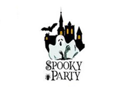 Transfer-Applikation Halloween zum Aufbügeln ca. 5,5 cm x 9,0 cm - Spooky Party Gespenst
