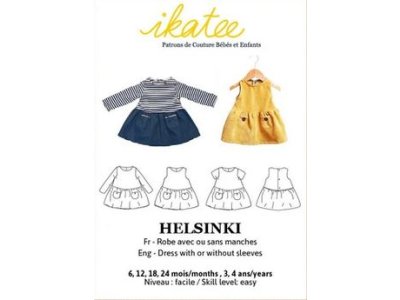 Französische Papier-Schnittmuster Ikatee - Kleid HELSINKI - Kleinkinder