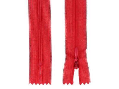 Reißverschluss nahtverdeckt nicht teilbar ca. 16 cm - rot