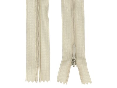 Reißverschluss nahtverdeckt nicht teilbar ca. 16 cm - beige