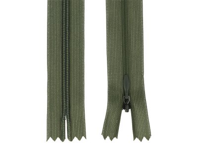 Reißverschluss nahtverdeckt nicht teilbar ca. 16 cm - olive